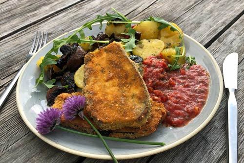 Zucchini escalope