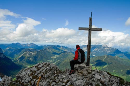 Einsame Gipfelstimmung am Steinberg